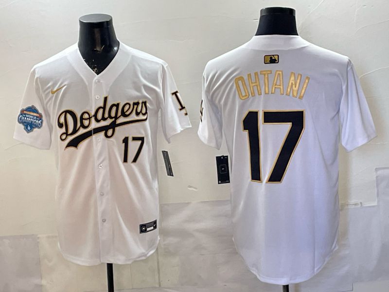 Men 2026 Nike Los Angeles Dodgers #17 Ohtani White Game MLB Jersey 06